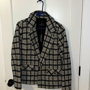 Beautiful Bagatelle plaid blazer. In black white